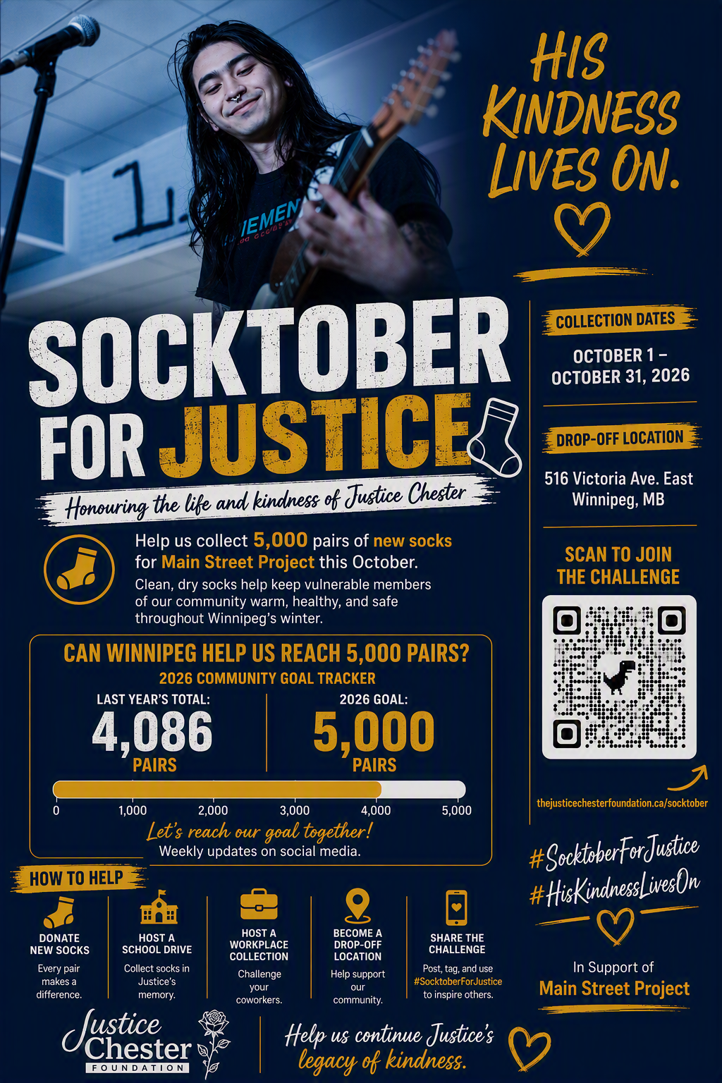 Socktober for Justice 2026: His Kindness Lives On